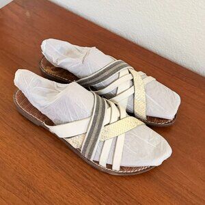 Sam Edelman Flat Sandals Women’s Size 12 Neutral Strappy Leather